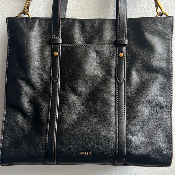 FOSSIL BLACK TOTE BAG - Picture 3 of 4